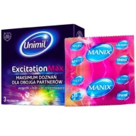 Unimil EXCITATION MAX kondómy s hrejivými vlnkami