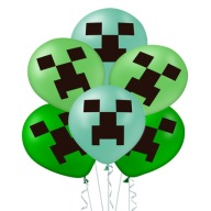 SADA BALÓNOV MINECRAFT CREEPER PIXELS 10 kusov