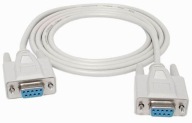 DB9 RS232 COM F-F sériový kábel 1,5 m nulový modem