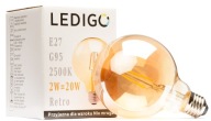 LED žiarovka E27 G95 2W DEKORATÍVNA GUĽOVÁ vlákno