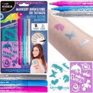 Trblietavé TATTOVACIE ZNAČKY s KIDEA šablónami