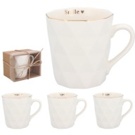 GEOMETRICKÝ PORCELÁNOVÝ HRNČEK 330ML MIX VZOROV