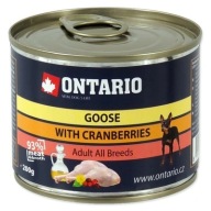 Ontario pre psov husacina a brusnice plechovka 200g