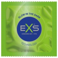 EXS GLOW zvlhčené kondómy GLOW IN THE DARK 1 ks análny sexuálny orgazmus