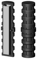 Plastová spojka s kovovým jadrom, priemer 25x1,5