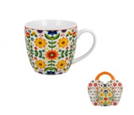 Porcelánový hrnček na čaj Merida v košíku