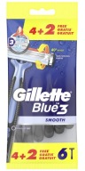 Gillette 4+2 SMOOTH BLUE3 Žiletka 6 ks