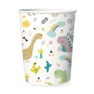 DINOSAURS NARODENINOVÉ hrnčeky Dinosaur Narodeninové papierové poháre 220ml 6ks