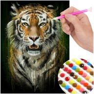 Diamantové vyšívanie TIGER Diamantová maľba 5D SET 5D diamantové maľby