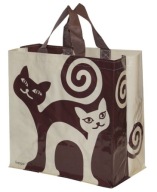 Pevná nákupná taška s motívom mačky Animals 24L 35x20x35cm BÉŽOVO-HNEDÁ