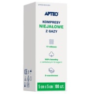 APTEO STAROSTLIVOSŤ Nesterilné gázové obklady 5 cm x 5 cm 100 kusov