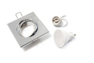HALOGEN SVETLO CHROM + LED 9W + GU10 SET