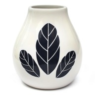 Biely hrnček na Yerba Mate - Matero Hoja White - 350 ml Keramická tekvica