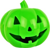 ZELENÁ TEKVICOVÁ BLIKAJÚCA LED HALLOWEENSKÁ LAMPA BATERIOVÁ DEKORATÍVNA