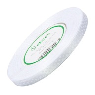 STUHA saténová stuha s bodkami 6mm 22m biela