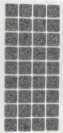 Samolepiace plsti STAROSTLIVOSŤ O PODLAHU 20 x 20 mm ŠEDÁ