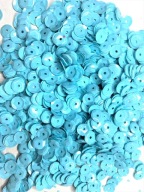 MODRÉ okrúhle flitre, lomené, 6MM, 10G