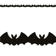GIRLAND BANNER black BATS halloween