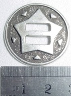 CONCHO ROUND 28mm gombička starostrieborná WESTERN vesta čapky