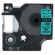 Páska pre DYMO D1 40919 S0720740 9mm/7m zelená/čierna LM 160 280 420P PNP