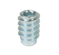 Zásuvka na skrutkovanie 10X M6 x 18 mm, nábytková vložka na drevo, so 6 imbusovým kľúčom