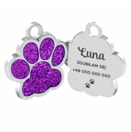 ID tag Golier tag Paw for Dog Cat GRAVÍROVANIE MENA