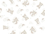 Flanelová plienka 40x80 Teddy Bear Rainbow White
