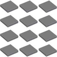 LEGO dlaždice 2x2 tmavosivá 4211055 3068b - 12 kusov