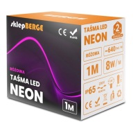 NEON LED pásik 230V 8W ružový IP68 1m