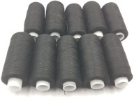 STROJOVÉ NITE, odolný polyester, 10 ks čierny šijací stroj