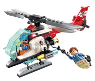 Malý požiarny vrtuľník Qman Bricks 117 ks