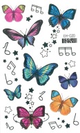 Umývateľné tetovanie pre deti BUTTERFLIES EH020