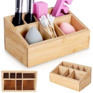 BAMBOO organizér box, zásobník na kozmetiku, doplnky, kozmetická taštička