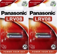 Mikro alkalická batéria LRV08 Panasonic 1 ks x2