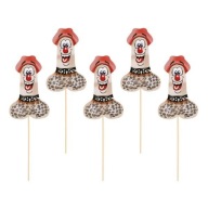 Ozdoby na cupcaky a maškrty Slepačia párty Peniski Wacki 12,5cm 6ks
