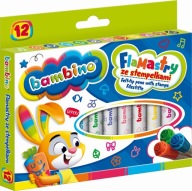 Fixky s pečiatkami BAMBINO. 12 farieb