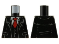 Lego nové torzo bez rúk Black Torso hp360 Albert Runcorn 973pb4902