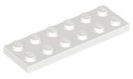 LEGO 3795 TANIER 2x6 biely NOVINKA == (2g)