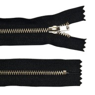 KOVOVÝ Zips 14cm ČIERNA