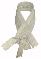 Pevný skrytý zips. oliva 22 cm