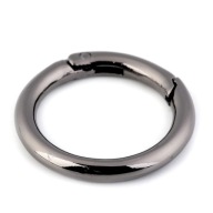 KARABÍNA okrúhla 34 mm - ČIERNA NIKEL