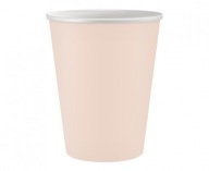 Svetloružové papierové poháre 250 ml 6 ks.