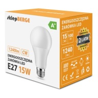 LED žiarovka E27 15W SMD 2835, studená farba