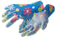 Polyuretánové záhradné rukavice s kvetmi, veľkosť 8 HOEGERT, 1 pár