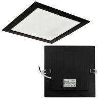 Plafon LED stropné svietidlo pod omietku Square Black 18W 22x22cm