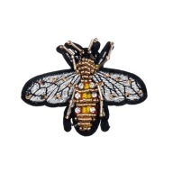 PATCH Bee Insect so zirkónmi, vyšívané