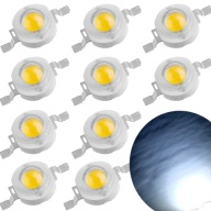 x10 POWER LED 1W BIELA ​​6500K EPISTAR + past