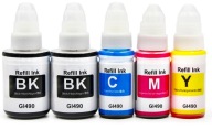 5x pre Canon GI-490 CMYK Pixma G1400 G2400 G3400