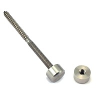 Sklenená matica, priemer 14 mm, závit M6 INOX 304, leštená