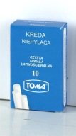 Bezprašná biela školská krieda 10 ks TOMA
